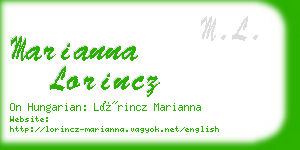 marianna lorincz business card